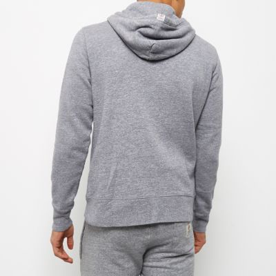 Grey Franklin & Marshall print hoodie